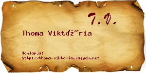 Thoma Viktória névjegykártya